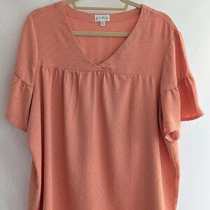 Wonderly Top Tangerine Size XL  $14.00